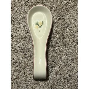 Merry Brite Spoon Rest Christmas Holly Pinecone Trees Poinsettia Replacement Vtg